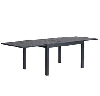 Table De Repas Extensible En Aluminium Gris Anthracite 135-270 Cm - Nihoa