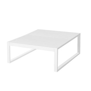 Table Basse En Aluminium Blanc 100 Cm - Nihoa