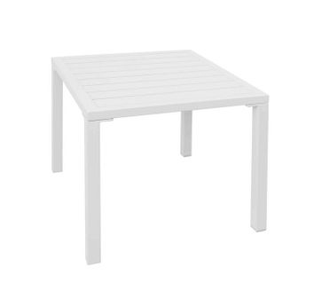 Table D'appoint Carrée En Aluminium Blanc 50 Cm - Nihoa