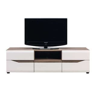 Meuble TV 150 Cm Blanc/chêne - Oniel - L 150 X L 47 X H 43 Cm