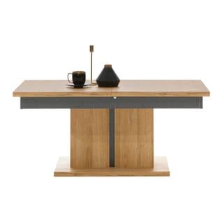 Table Basse à Allonge Chêne/gris - Cracovie - L 114/144 X L 68 X H 51.5 Cm