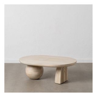 Table Basse Ovale Bois - Barque