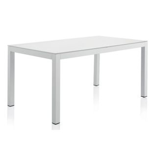 Table De Repas De Jardin 152 Cm Aluminium Blanc - Tinajo