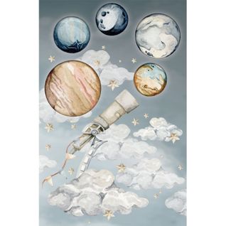 Décoration Murale Exploration Spatiale Et Astronomie 100 X 150 Cm Multicolore