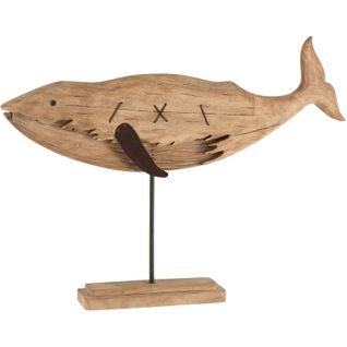 Sculpture Baleine Bois Clair Bois 67x10,5x56cm