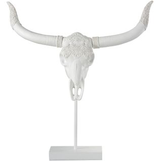 Sculpture Corne Blanc Résine 48x14,5x56cm