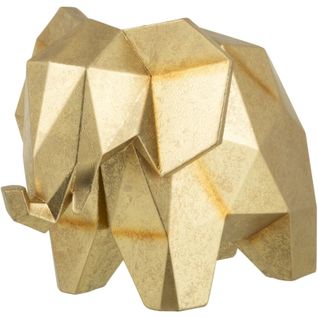 Elephant Origami Resine Or Large