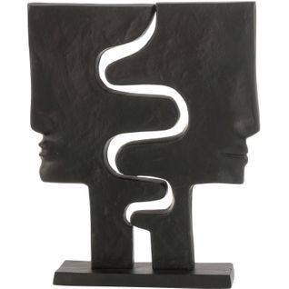 Figurine Noir Aluminium 34x8x40cm