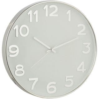 Horloge Murale Argent Plastique 40x5x40cm