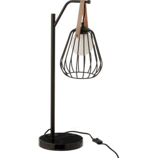 Lampe De Table Noir Acier 28x20x63,5cm