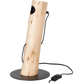 Lampe Bois Clair Bois 23x21x36cm