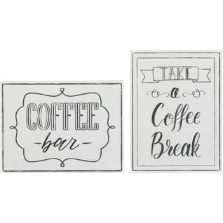 Plaques Vintage (x2) Blanc Fer 46x34,3x4cm