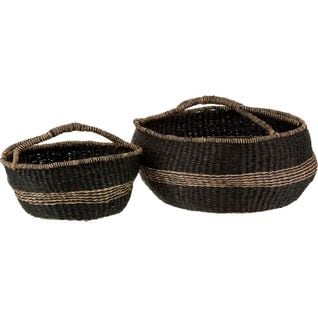 Paniers (x2) Noir Herbiers Marins 60x60x26cm