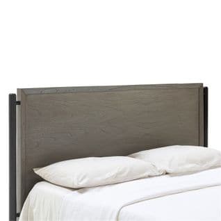 Appui-tête 190x6x110 Bois Gris/noir/métal Noir