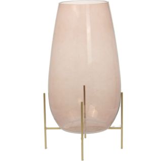 Vase Verre Rose 23x23x47cm