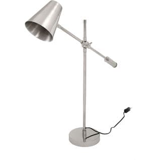 Lampe De Table Métal Argent 68x18x74cm