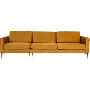 Sofa Tissu Orange 264x88x82cm