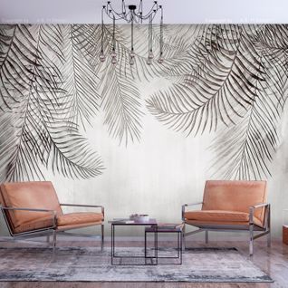 Papier Peint Night Palm Trees 250 X 175 Cm Gris