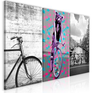 Tableau Vélos (collection) 120 X 60 Cm Rose