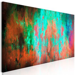 Tableau Fusion Des Couleurs Étroit 90 X 30 Cm Rouge