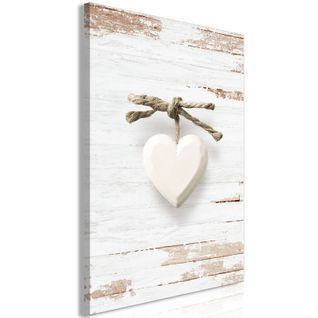 Tableau Knotted Love (1 Part) Vertical 60 X 90 Cm Blanc