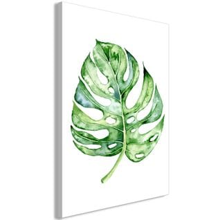 Tableau Watercolor Monstera Vertical 60 X 90 Cm Vert