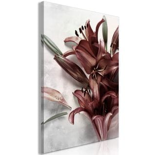 Tableau Floral Form Vertical 40 X 60 Cm Marron