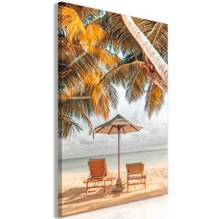 Tableau Palm Umbrella Vertical 40 X 60 Cm Beige