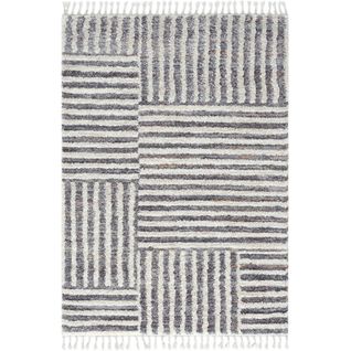 Tapis Tissé Intérieur Honore Vintage 80 X 150 Cm Gris