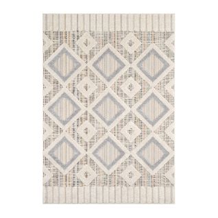 Tapis Tissé Intérieur Nala Géométrique 120 X 170 Cm Beige