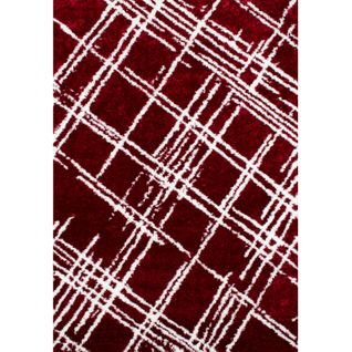 Tapis Tissé Intérieur Oslo Graphique 160 X 230 Cm Rouge