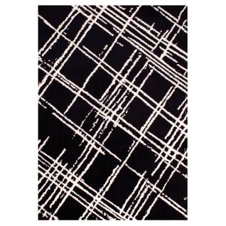 Tapis Tissé Intérieur Oslo Graphique 160 X 230 Cm Noir