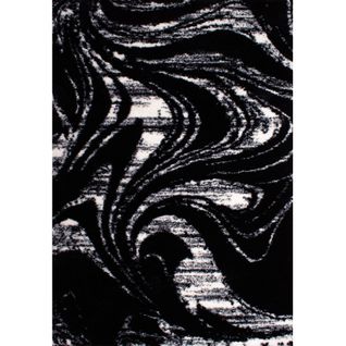 Tapis Tissé Intérieur Oslo Abstrait 67 X 180 Cm Noir