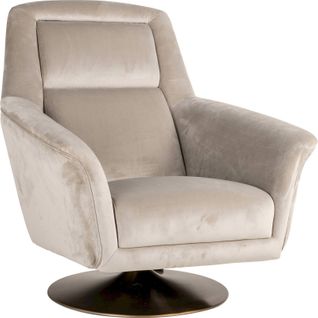 Fauteuil Pivotant Nora Velours Quartz