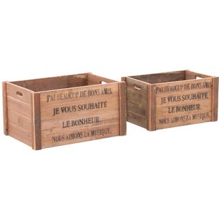 Boîte Vintage Rectangulaire En Bois