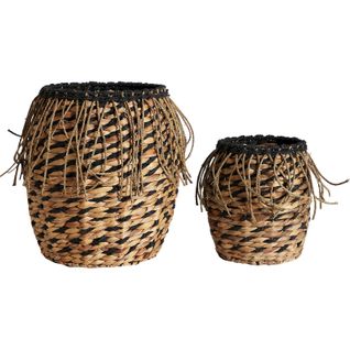 Panier Boho Chic En Fibres Naturelles