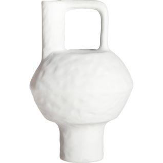 Vase Blanché Contemporain En Céramique