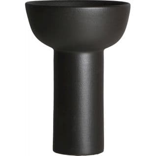 Vase Glessy Noir Design Contemporain En Céramique