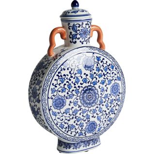 Vase Céramique Bleu Style Oriental Unique