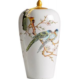 Vase Azzad Blanc Doré Style Oriental