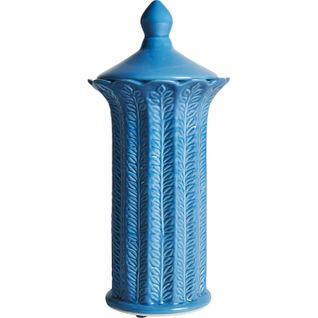 Vase Contemporain Zaea En Céramique Bleue