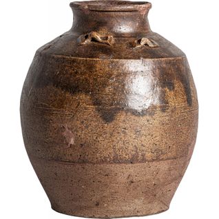 Vase Surt Malda Effet Brillant Marron Colonial