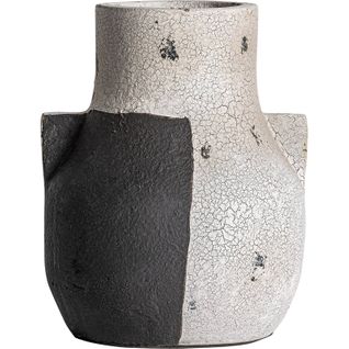 Vase Mintlaw Contemporain En Terracote Blanche Et Noire