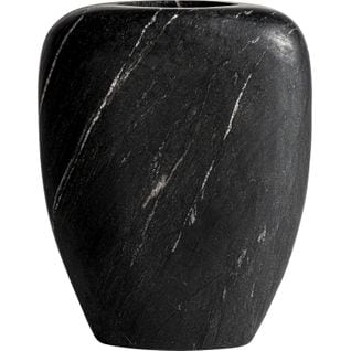 Vase Levi Noir En Marbre Contemporain