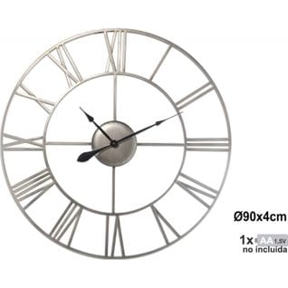 Horloge Murale Élégante Argentée Pour Décoration