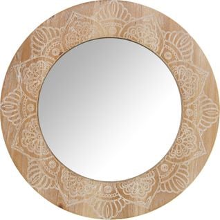 Miroir Élégant En Bois Naturel - Touche Déco Chic