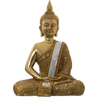 Statue Bouddha Doré Décoration Zen Et Raffinée