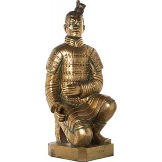 Sculpture Guerrier Xian Doré Élégance Et Histoire