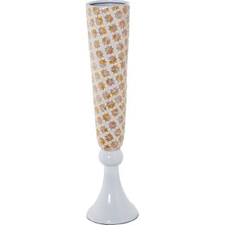 Vase Élégant Blanc Motif Étoilé Pour Intérieur Chic