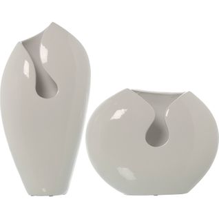 Vase Élégant Céramique Blanche Pour Déco Chic